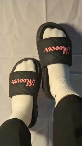 Dép quai ngang cao su có lót êm Moover Chunky Logo cao 4cm êm chân đế chống thấm nươc hỗ trợ đổi size