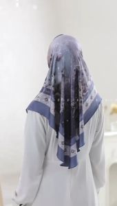Jilbab Instan Bergo hamidah Sublim Printing Motif Aurora Jersey Barbara
