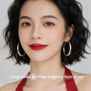 Minimalist Circle Earrings Silver 925