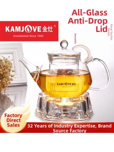 Heatable Glass Teapot Set for Home Use Borosilicate