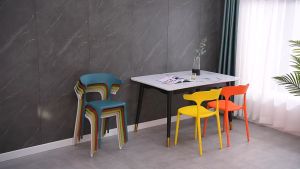 Plastic Chair Kerusi Makan Pemasangan Percuma Dining Chair Elegant Chair PP Material Modern style kerusi pejabat study chair kerusi cafe kerusi