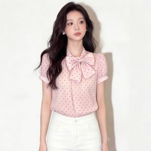 SHUAIYUE | Áo Nữ Đa Năng Có Cổ Tied-up Nơ và Tay Voan