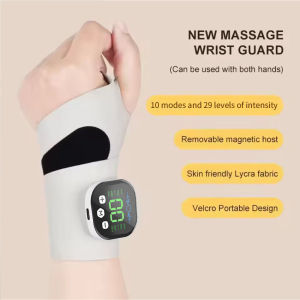 EMS Wrist Massager Wrist Protector 5 Levels Hot Compress Vibration Massage Electric Carpal Tunnel Breathable Hand Relaxe