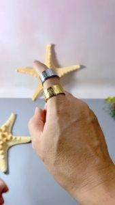 Nhẫn xoay Titan không đen khắc chú Bát Nhã Tâm Kinh - N022