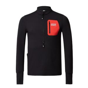 Fleece Lightweight Long Sleeve Half Zip Outdoor Sport Stand Collar Comfortable Warmth Elastic Breathable Top