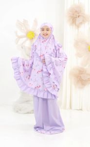 MUKENA ANAK KATUN MELODY FASHION TAS BULAT / MELODY PINK
