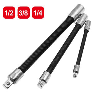 Electric Wrench Sleeve Universal Extension Rod Bendable Flexible Extension Bar Shaft Set 1/4 3/8 1/2 Socket Wrenches Drive Head
