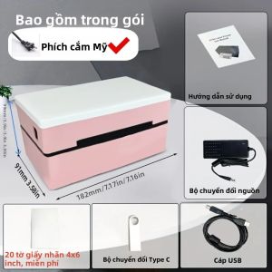 Máy In Nhiệt Không Mực Di Động 104mm In Giấy Qua Bluetooth Cho Tài Liệu PDF Excel Word Sử Dụng Tại Nhà Và Nơi Làm Việc