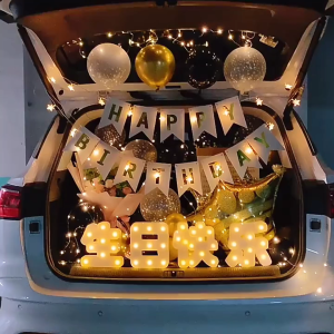 ลูกโป่งท้ายรถ เซอไพร ลูกโป่ง happy birthday เซตลูกโป่งวันเกิดสุดคุ้ม ลูกโป่งเซต ลูกโป่งวันเกิด สําหรับตกแต่งปาร์ตี้วันเกิด