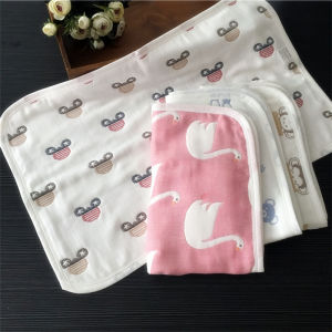 ผ้าคลุมหมอนผ้าสาลูหกชั้นสำหรับเด็กใส่ในฤดูร้อนผ้ารองหลังสำหรับเด็กทารกลายการ์ตูนผ้าฝ้ายแท้ผ้าขนหนูสำหรับเด็กผ้าฝ้ายล้วนดูดซับเหงื่อระบายอากาศได้ดี