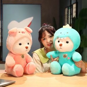 Mainan Boneka Beruang Lotso Lucu Karakter Custom Baju Dinosaurus Kelinci Stitch Lilo Size 30cm