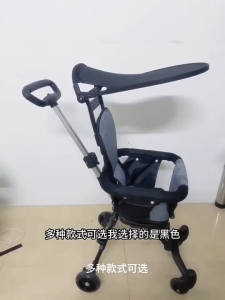 Folding baby stroller 0-36months 4wheels lightweight two-way stable soft seat stroller with sunshade