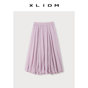 Váy Chữ a Xếp Ly Cỡ Lớn Cho Nữ Mùa Hè 2025 Váy Midi Đơn Màu Phong Cách Công Sở Thoải Mái Thường Ngày