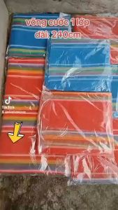 kèm 3m dây-Võng lưới cước 1 lớp bền chắc dài 236cm - võng lưới cà phê