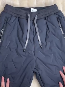 Winter Mens Thermal Streetwear Plush Thick Fleece Sweatpant Lambswool Waterproof Trousers Winter Warm Casual Windproof Pants