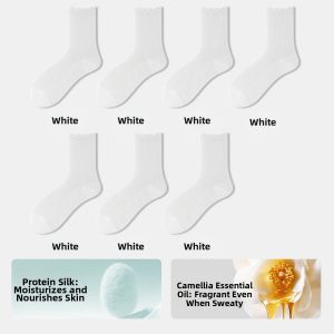 FENGTING | Summer Light Mid Calf Scrunch Socks Anti-odor Mesh Breathable Mulberry Silk