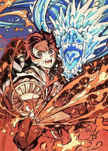 Bandai | Classic Japan Anime D-Demon S-Slayer Oil Painting By Numbers Home Decor Modern Wall Decor for Living Room Bedroom Gift No Frame
