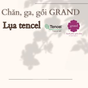 Ga chun chần TL 100% sợi tencel dệt 60s mềm mại by Grand  họa tiết 1 MÀU ( 1 ga + 2 vỏ gối)