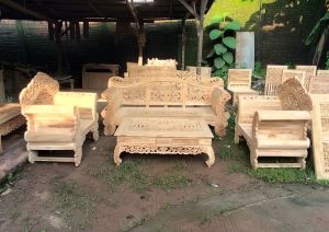 Kursi tamu ukir mewah kayu jati