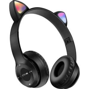 SG stock Wireless Cat Ear Headphones with Mic Foldable Bluetooth 5.0 Bass Noise Cancelling Adults Kids Girl Headset