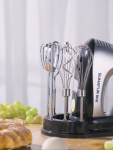 300W Hand Mixer Electric Egg Beater Cake Cream Whip Kitchen Handheld Baking Blender 5-Speed 3-Pin Local SG Plug