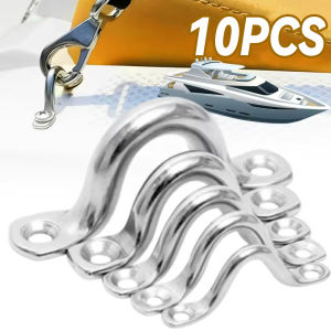 10ชิ้นฟุตแมนห่วงผูกลงชุดสแตนเลสแผ่นหลังหัวยึดสมอเรือสายรัดตาสำหรับท่าจอดเรือคายัคเสื้อผ้า M4-M10รถจี๊ป