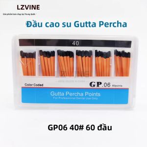 Đầu Tăm Gutta Percha Nha Khoa GP06 Loại F1 F2 F3 Độ Côn 15-40 Độ Dày 0.02/0.04/0.06 Dùng Cho Điều Trị Tủy Răng Vật Liệu Trám Răng.