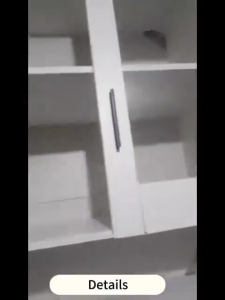 Nordic-Style Wall-Mounted Storage Cabinet with Arc Glass Doors and Reinforced Base for Kitchen/Bathroom Organization