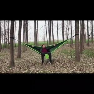 Parachute cloth Hammock Outdoor Large Wide Dual Tone Camping Garden Leisure Portable Travel Hammock