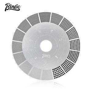 BINCOO Coffee Grind Reference Card Coffee Ground Coarseness Comparison Card Grind Setting Measurement Ruler