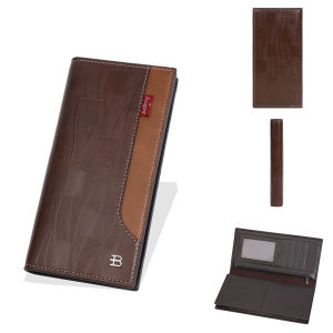 Baellerry | Baellerry Slim Business Wallet for Men RFID Secure Soft PU Leather Anti-Theft Zipper Fashion Wallet with Multiple Card Slots