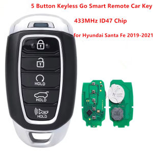 Keyecu P/N:95440-S1050 5B Keyless Go Smart Remote Car Key 433MHz ID47 Chip for Hyundai Santa Fe 2019-2021 TQ8-FOB-4F33