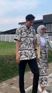 (READDY STOCK) Couple Tenun Madam putih - Baju Tenun Couple - Baju Kondanagn Tenin