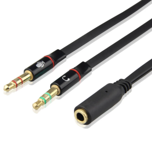3.5mm PC Computer Audio Cable Earphone Cable Conversion Microphone Headset Converter Cable Headphone Jack Adapter Aux Splitter