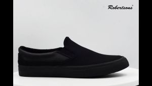 Robertsons Canvas Mens Shoes Markie All Black