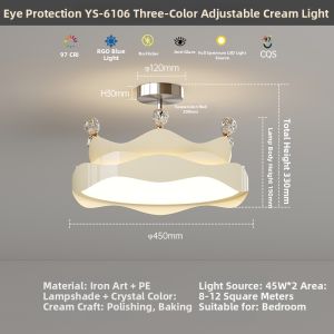 Aiskdan | French Cream Retro Crown Modern Lamp