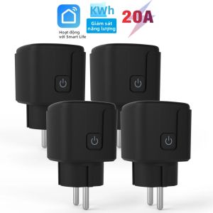 Ổ Cắm Thông Minh Tuya WiFi Chuẩn EU 16A/20A Có Chức Năng Theo Dõi Năng Lượng Điều Khiển Bằng Giọng Nói Tương Thích Với Ứng Dụng Smart Life Alexa Google Home