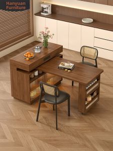 HANYUAN | Rotatable Adjustable Dining Table Sideboard