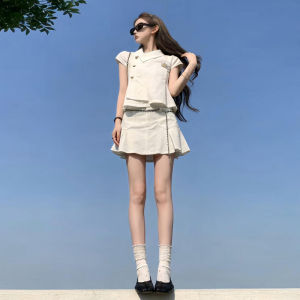 PEIZIXUAN | Summer Casual White School Style Dress Set