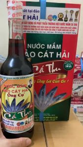 Nước Mắm Cá Thu Đỏ 26 độ đạm  hàng bán chạy Hộp 4 chai 650ml/chai