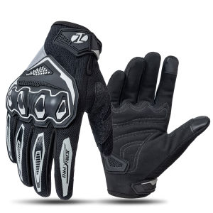JCAA Motorcycle Riding Gloves Men Women Touchscreen Motocross Gloves PVC Protective Shell Anti-fall Motorbike Gloves Breathable Mesh ATV MTB Dirt Bike Racing Gloves