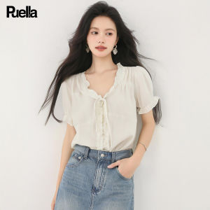 puella | French Style Sweet Versatile V-neck Blouse