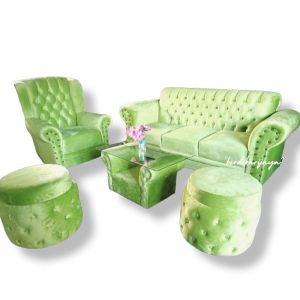 sofa seater 3 + wingchair sule seater 1 + 2 puff + meja free ongkir bandung