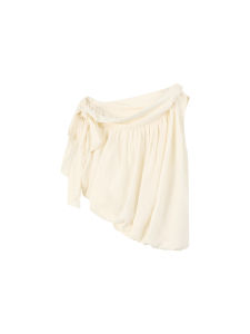 THROUS | Áo Voan Chiffon Quai Ngang Dáng Không Đối Xứng