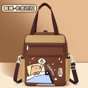 High Capacity Crossbody Book Bag Student Tutoring Bag Elementary School Handbag Large Capacity Shoulder Bag for Learning