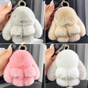 Fuzzy Rabbit Keychain Hanging Ornament