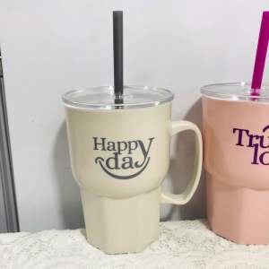 Bình Trà Sữa SAY HI 1L Nhựa PP Giữ Nhiệt Tốt Kèm Ống Hút Bình Giữ Nhiệt Hot Trend