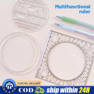 Multipurpose Stereo Template Design Drawing Ruler School Accessories Art Design Ruler Geometric Function Geometric Drawing Template Circle Maker Drawing Ruler Springhall Angle Multifunctional Drawing Ruler
