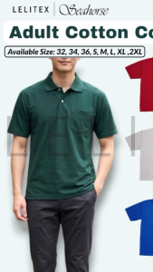 [Clearance] Boys/Mens Plain Collar Polo Cotton Blend Single Knit T-shirt with Pocket Solid Color Baju Murah Kosong T-shirt Non-Returnable