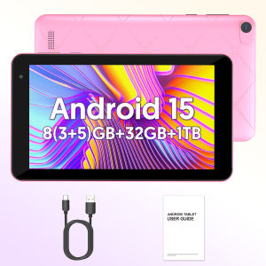 Baken | 7-inch Android 15 Tablet 8GB (3+5) RAM 32GB Storage 3500mAh Battery HD 1024x600 IPS Display Dual Cameras Wi-Fi Bluetooth